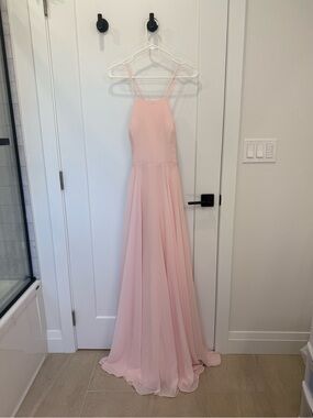 Blush Pink Spaghetti-Strap Maxi Dress